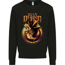 Heart of the Dragon Fantasy Mens Sweatshirt Jumper Black