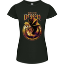 Heart of the Dragon Fantasy Womens Petite Cut T-Shirt Black