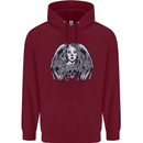 Heaven & Hell Angel Skull Day of the Dead Childrens Kids Hoodie Maroon
