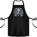 Heaven & Hell Angel Skull Day of the Dead Cotton Apron 100% Organic Black