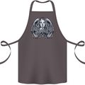 Heaven & Hell Angel Skull Day of the Dead Cotton Apron 100% Organic Dark Grey