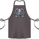 Heaven & Hell Angel Skull Day of the Dead Cotton Apron 100% Organic Dark Grey