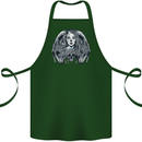 Heaven & Hell Angel Skull Day of the Dead Cotton Apron 100% Organic Forest Green