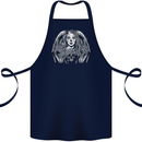 Heaven & Hell Angel Skull Day of the Dead Cotton Apron 100% Organic Navy Blue
