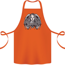 Heaven & Hell Angel Skull Day of the Dead Cotton Apron 100% Organic Orange