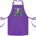 Heaven & Hell Angel Skull Day of the Dead Cotton Apron 100% Organic Purple