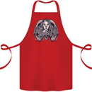 Heaven & Hell Angel Skull Day of the Dead Cotton Apron 100% Organic Red