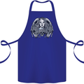 Heaven & Hell Angel Skull Day of the Dead Cotton Apron 100% Organic Royal Blue