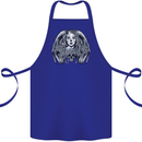 Heaven & Hell Angel Skull Day of the Dead Cotton Apron 100% Organic Royal Blue