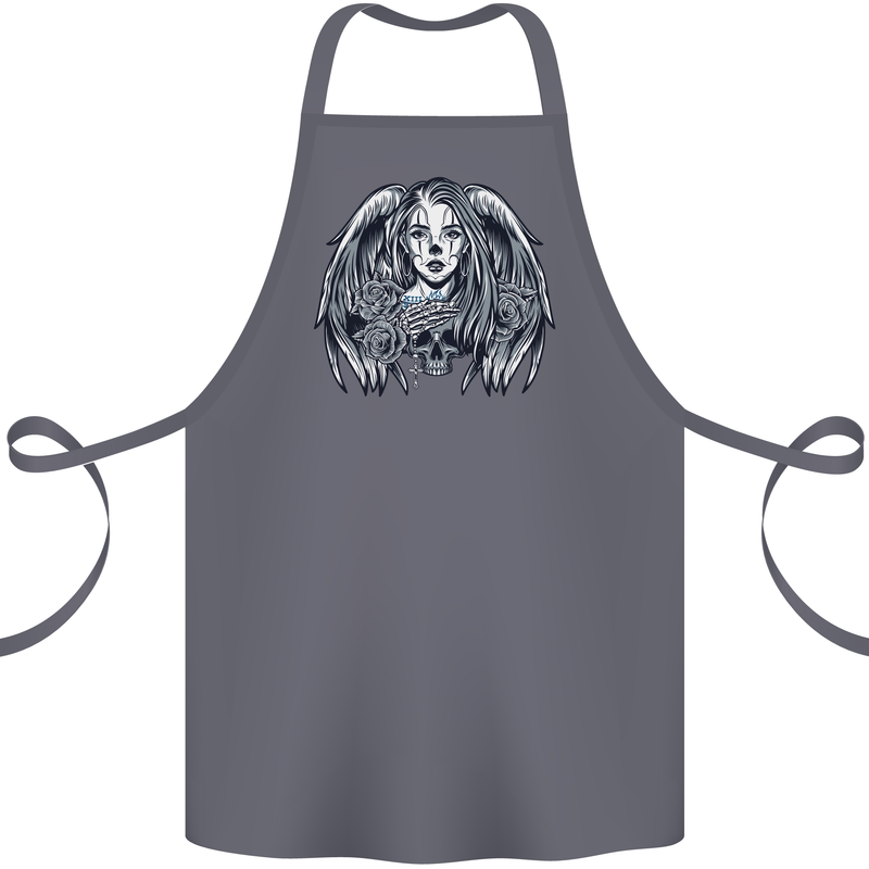 Heaven & Hell Angel Skull Day of the Dead Cotton Apron 100% Organic Steel