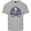 Heaven & Hell Angel Skull Day of the Dead Kids T-Shirt Childrens Sports Grey