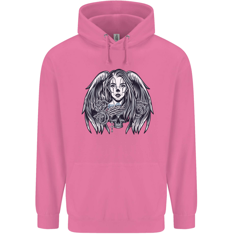Heaven & Hell Angel Skull Day of the Dead Mens 80% Cotton Hoodie Azelea