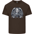 Heaven & Hell Angel Skull Day of the Dead Mens Cotton T-Shirt Tee Top Dark Chocolate