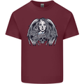 Heaven & Hell Angel Skull Day of the Dead Mens Cotton T-Shirt Tee Top Maroon
