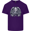 Heaven & Hell Angel Skull Day of the Dead Mens Cotton T-Shirt Tee Top Purple
