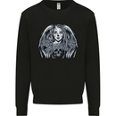 Heaven & Hell Angel Skull Day of the Dead Mens Sweatshirt Jumper Black