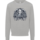 Heaven & Hell Angel Skull Day of the Dead Mens Sweatshirt Jumper Sports Grey