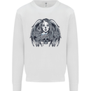Heaven & Hell Angel Skull Day of the Dead Mens Sweatshirt Jumper White