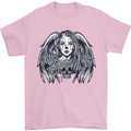 Heaven & Hell Angel Skull Day of the Dead Mens T-Shirt Cotton Gildan Light Pink