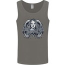 Heaven & Hell Angel Skull Day of the Dead Mens Vest Tank Top Charcoal
