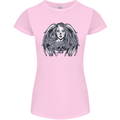 Heaven & Hell Angel Skull Day of the Dead Womens Petite Cut T-Shirt Light Pink