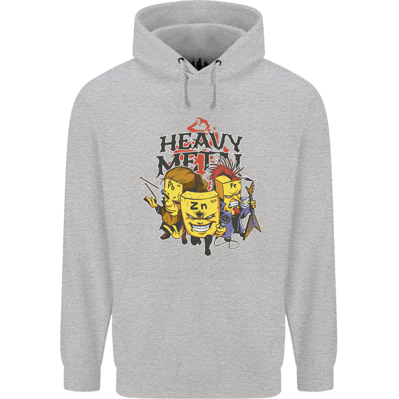 Heavy Metal Chemistry Periodic Table Childrens Kids Hoodie Sports Grey