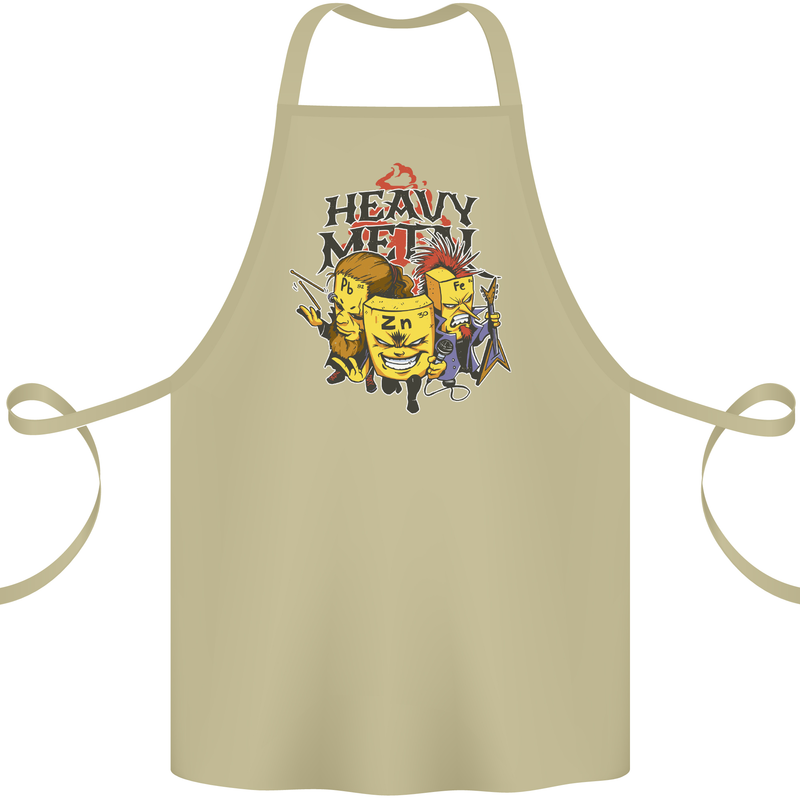 Heavy Metal Chemistry Periodic Table Cotton Apron 100% Organic Khaki