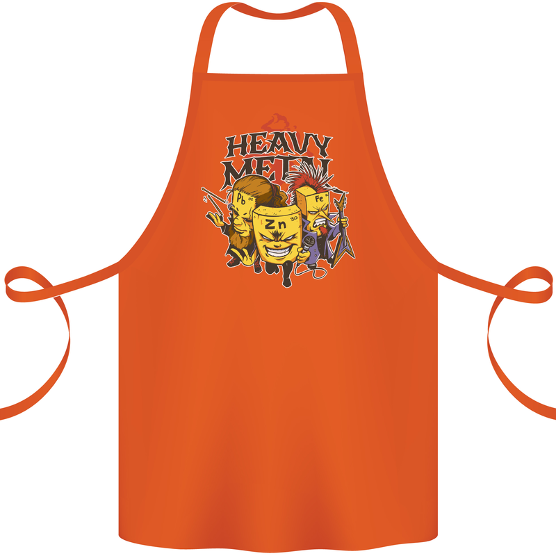 Heavy Metal Chemistry Periodic Table Cotton Apron 100% Organic Orange