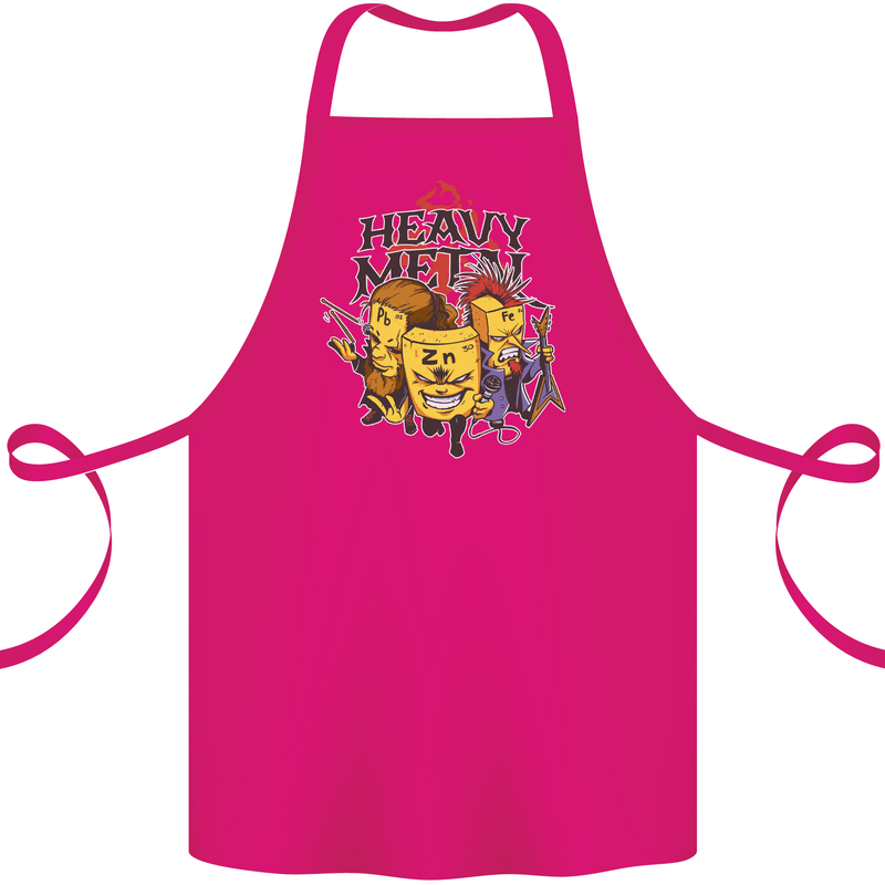 Heavy Metal Chemistry Periodic Table Cotton Apron 100% Organic Pink