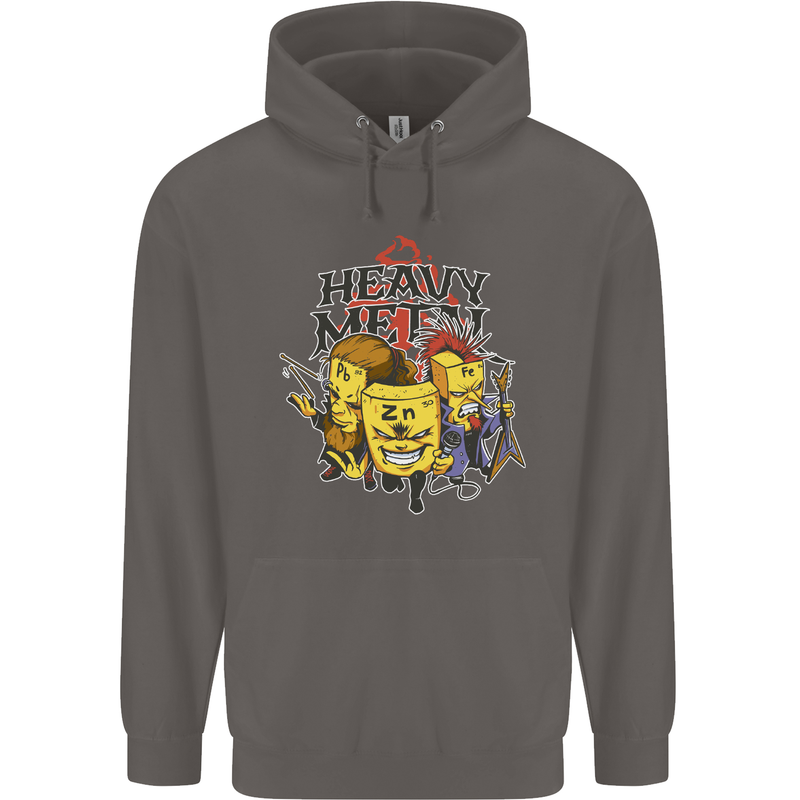 Heavy Metal Chemistry Periodic Table Mens 80% Cotton Hoodie Charcoal