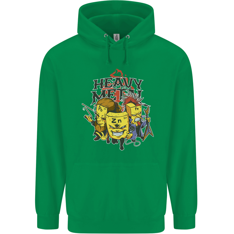 Heavy Metal Chemistry Periodic Table Mens 80% Cotton Hoodie Irish Green