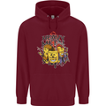 Heavy Metal Chemistry Periodic Table Mens 80% Cotton Hoodie Maroon