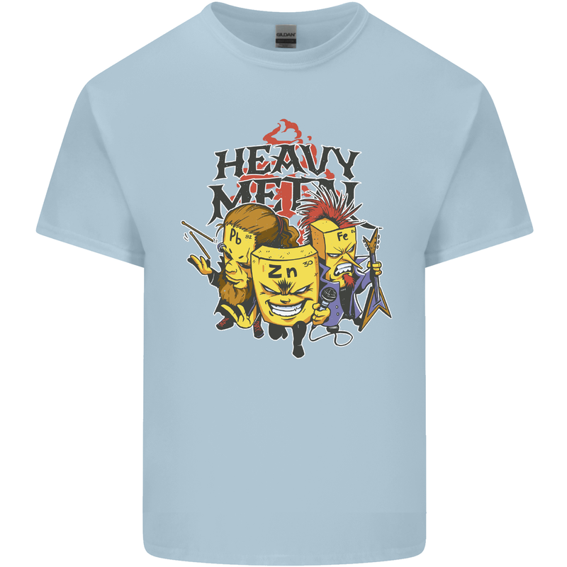 Heavy Metal Chemistry Periodic Table Mens Cotton T-Shirt Tee Top Light Blue