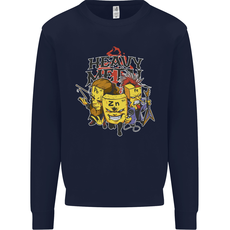 Heavy Metal Chemistry Periodic Table Mens Sweatshirt Jumper Navy Blue