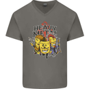 Heavy Metal Chemistry Periodic Table Mens V-Neck Cotton T-Shirt Charcoal