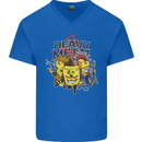 Heavy Metal Chemistry Periodic Table Mens V-Neck Cotton T-Shirt Royal Blue