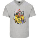 Heavy Metal Chemistry Periodic Table Mens V-Neck Cotton T-Shirt Sports Grey
