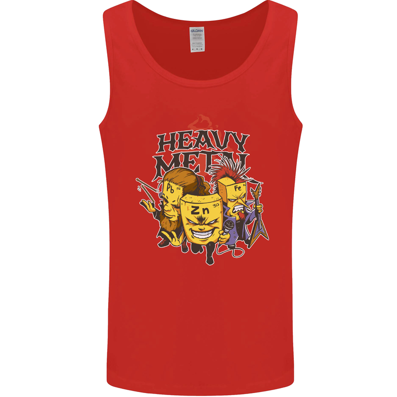 Heavy Metal Chemistry Periodic Table Mens Vest Tank Top Red