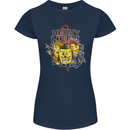Heavy Metal Chemistry Periodic Table Womens Petite Cut T-Shirt Navy Blue