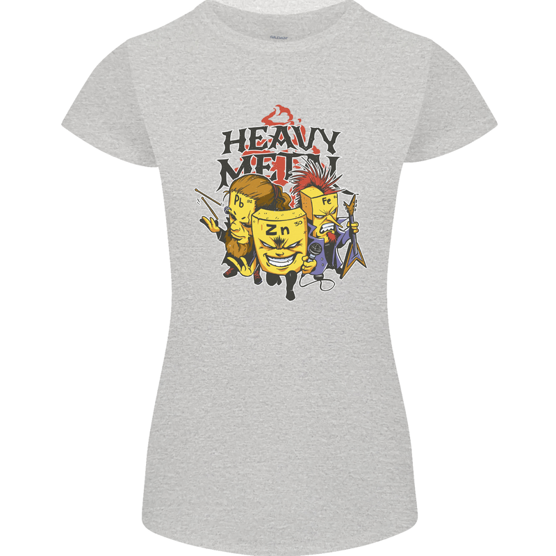 Heavy Metal Chemistry Periodic Table Womens Petite Cut T-Shirt Sports Grey