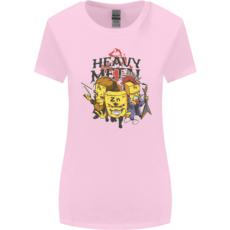 Heavy Metal Chemistry Periodic Table Womens Wider Cut T-Shirt Light Pink