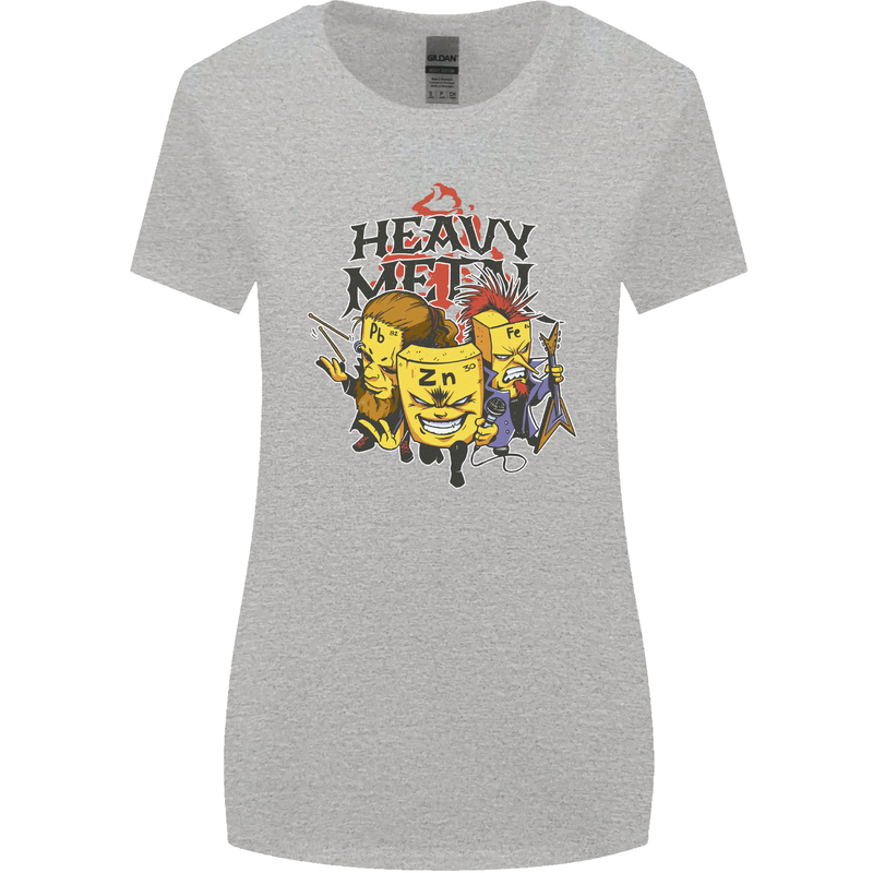 Heavy Metal Chemistry Periodic Table Womens Wider Cut T-Shirt Sports Grey