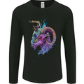 Heavy Metal Music Goat Skull Death Mens Long Sleeve T-Shirt Black