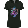 Heavy Metal Music Goat Skull Death Womens Wider Cut T-Shirt Black
