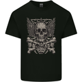 Heavy Metal Skull Rock Music Guitar Biker Mens Cotton T-Shirt Tee Top Black