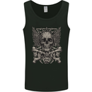 Heavy Metal Skull Rock Music Guitar Biker Mens Vest Tank Top Black