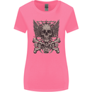 Heavy Metal Skull Rock Music Guitar Biker Womens Wider Cut T-Shirt Azalea