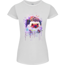 Hedgehog Watercolour Womens Petite Cut T-Shirt White