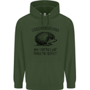 Hedgehogs Just Share the Hedge Funny Childrens Kids Hoodie Forest Green
