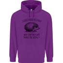 Hedgehogs Just Share the Hedge Funny Childrens Kids Hoodie Purple